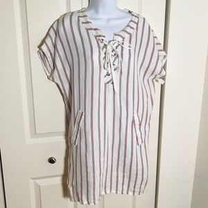 Viola Borghi Striped Linen Tunic Shirt